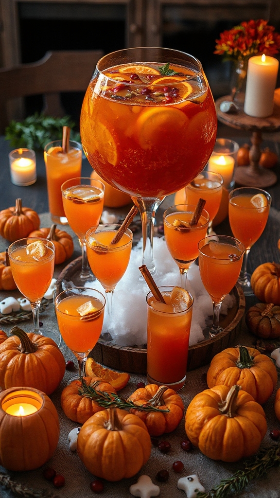 festive pumpkin fizz mocktail