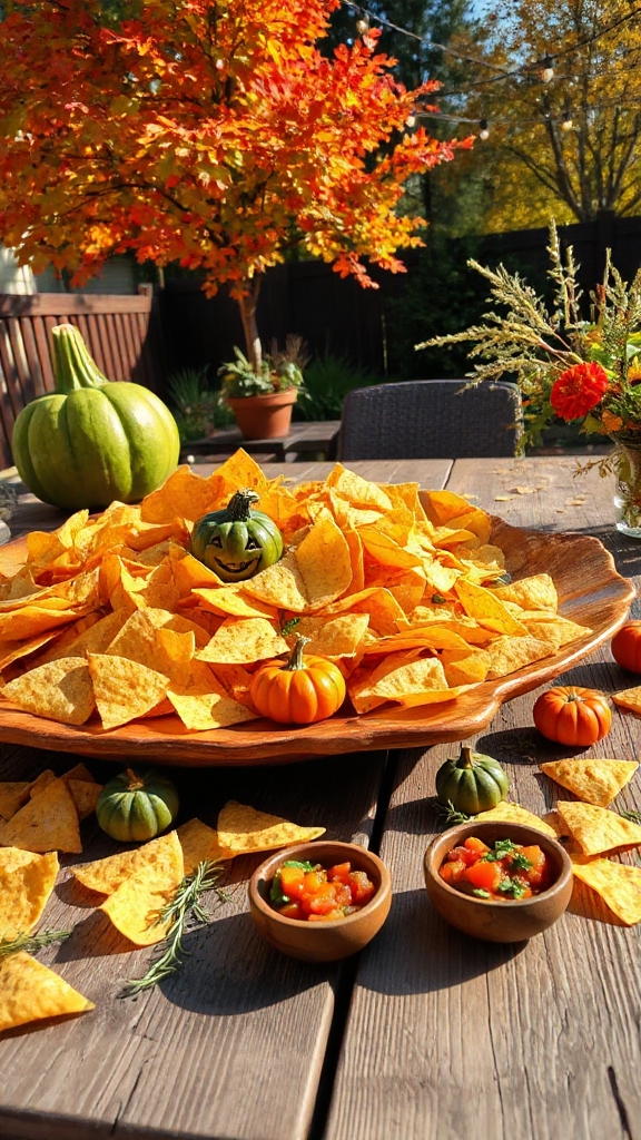 festive pumpkin salsa dip