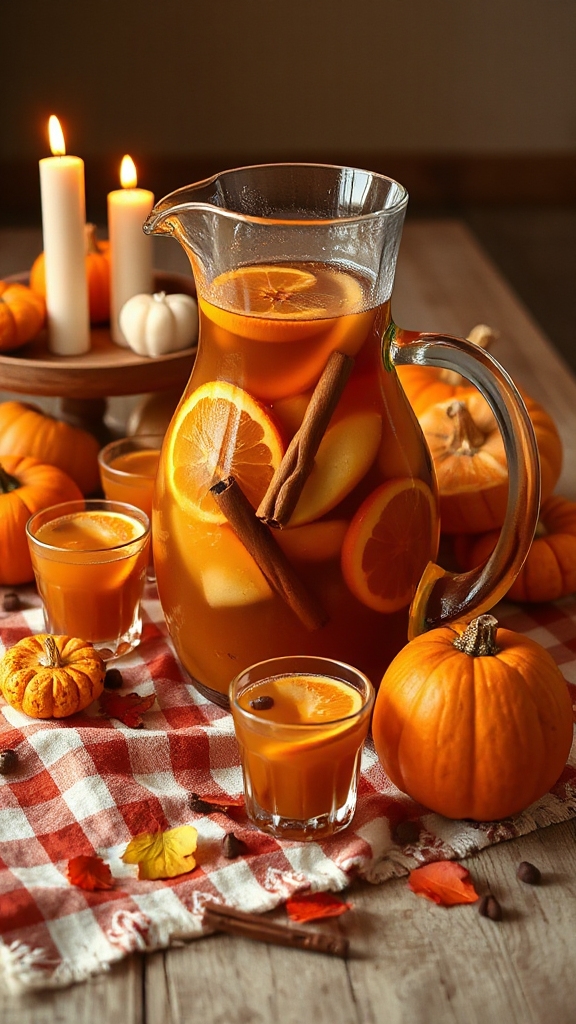 festive pumpkin spice sangria