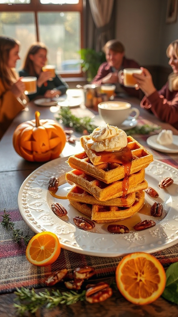 festive pumpkin waffle recipe