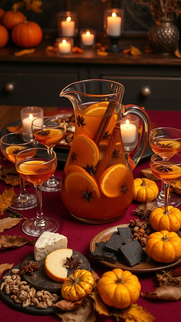 festive spicy cider sangria