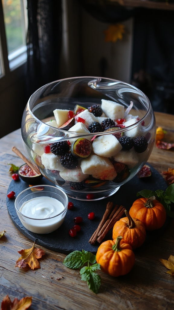 festive spooky fruit salad