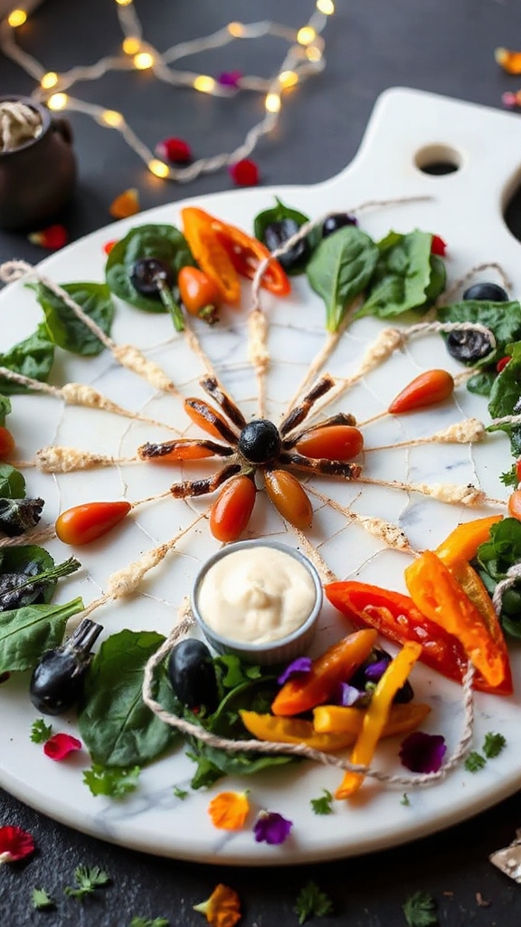 festive veggie platter design
