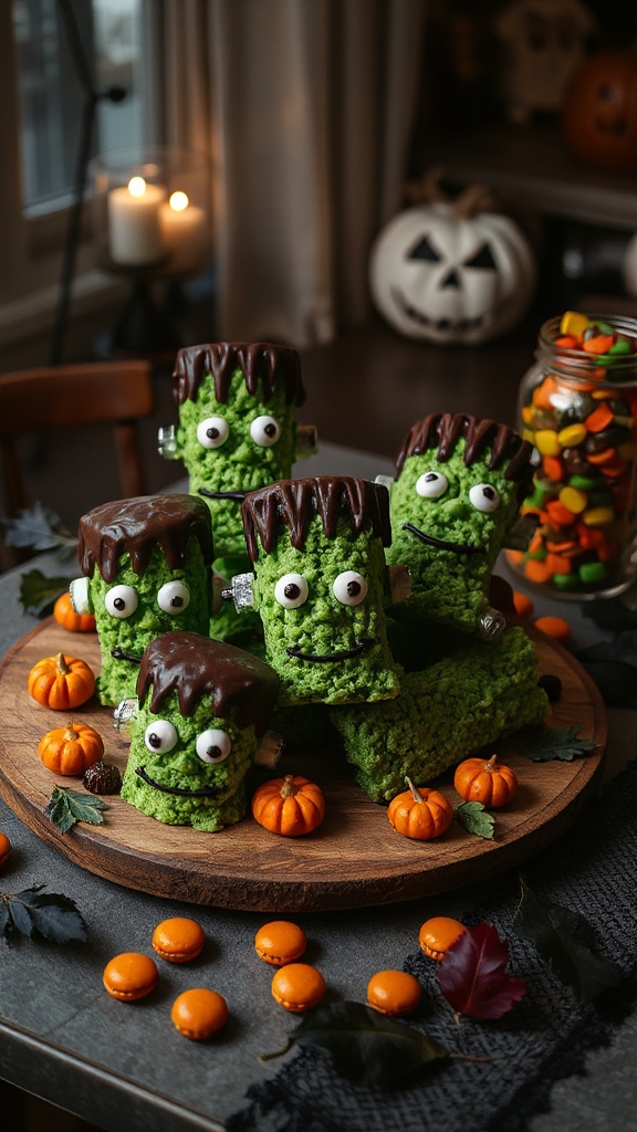 frankenstein themed halloween treats