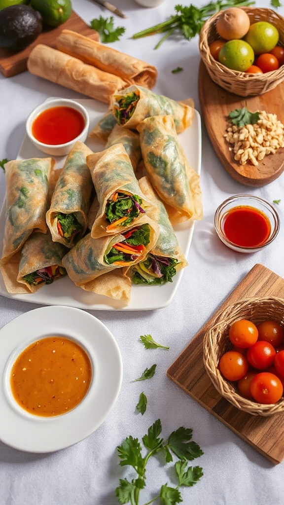 fresh vegetable spring rolls
