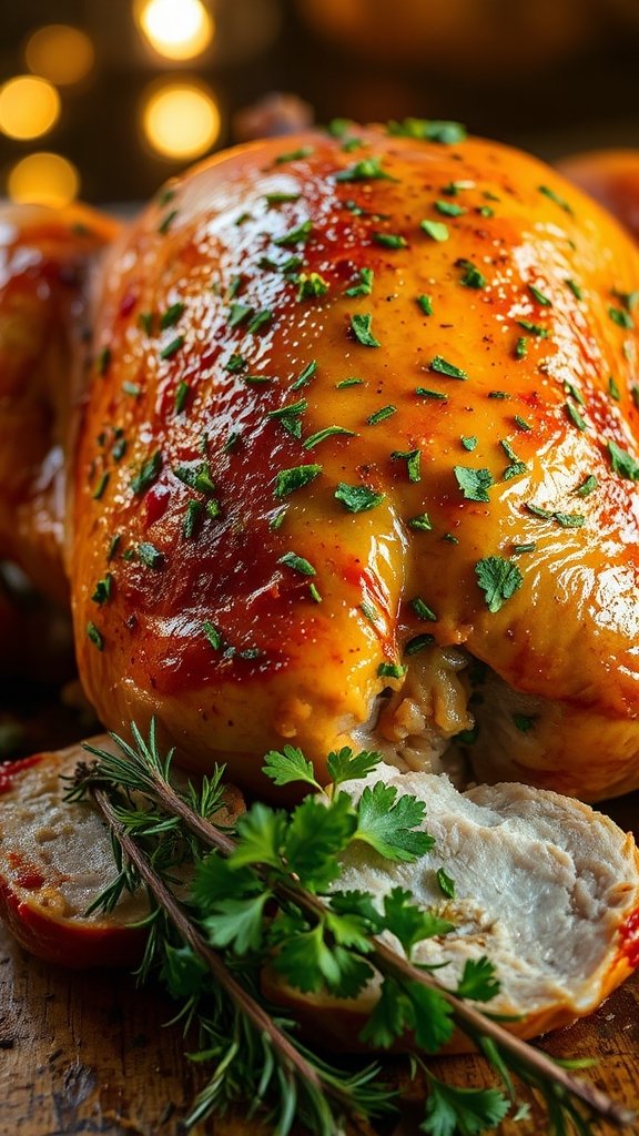 garnish turkey with herbs garnish turkey with herbs