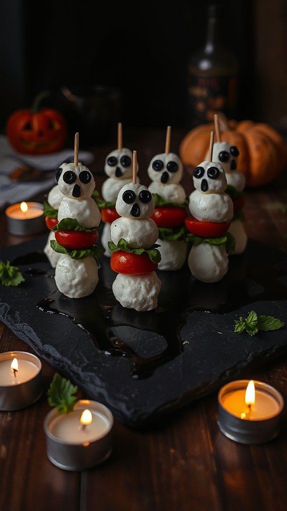 ghostly caprese skewers recipe ghostly caprese skewers recipe