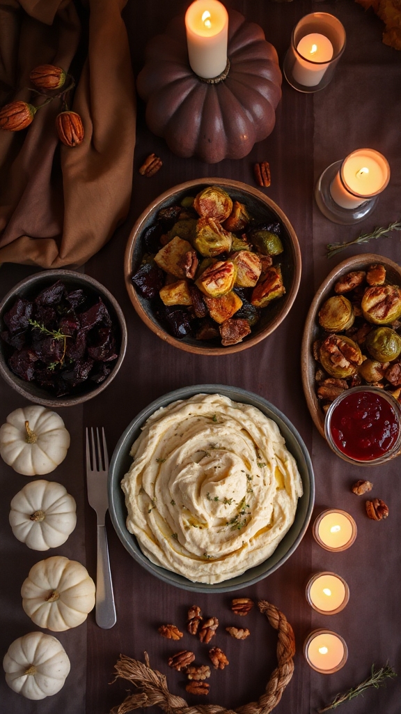 ghostly garlic mashed potatoes