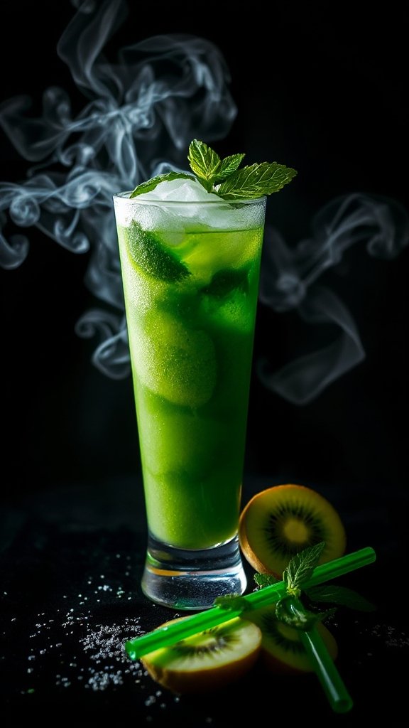 ghostly green halloween smoothie ghostly green halloween smoothie