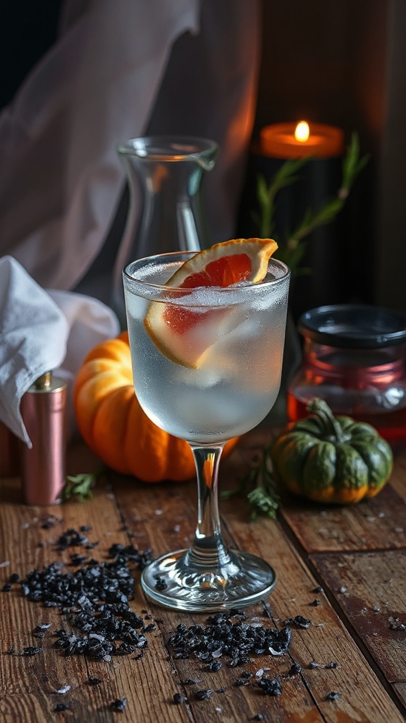ghostly greyhound halloween cocktail