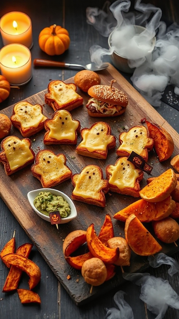 ghostly grilled cheese bites