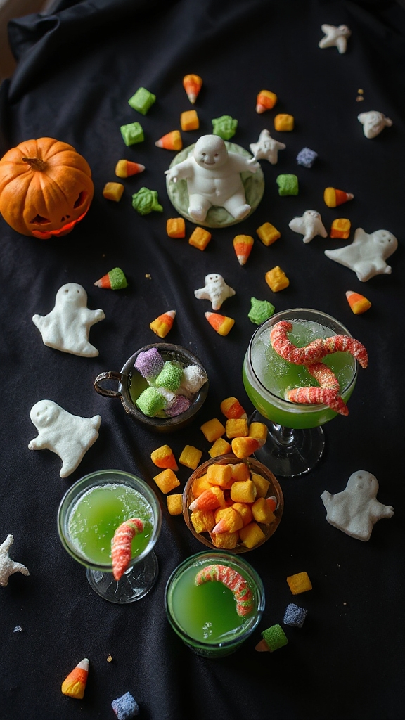 ghostly gummy dessert treats