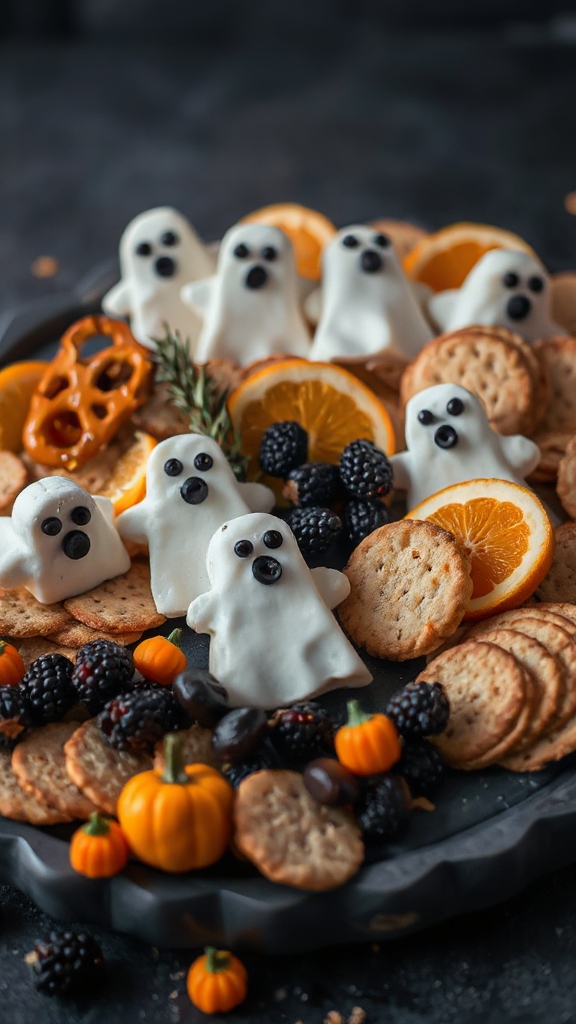 ghostly halloween cheese snack