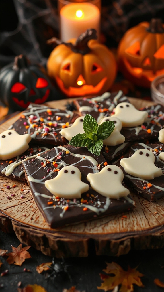 ghostly halloween chocolate treats