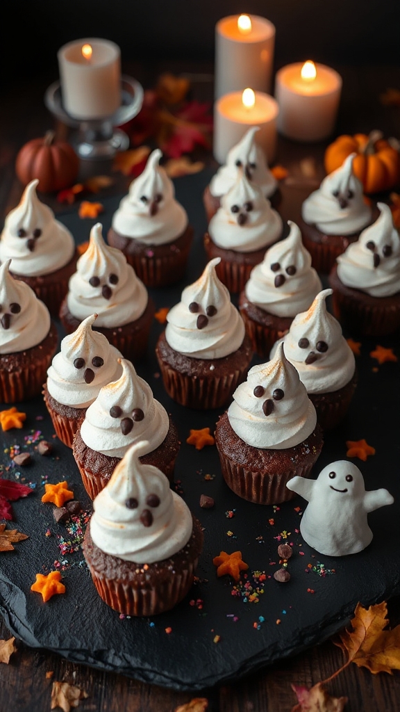 ghostly halloween cupcake treats