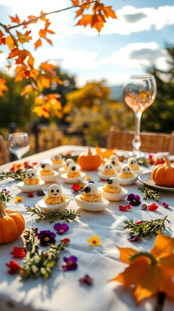 ghostly halloween deviled eggs