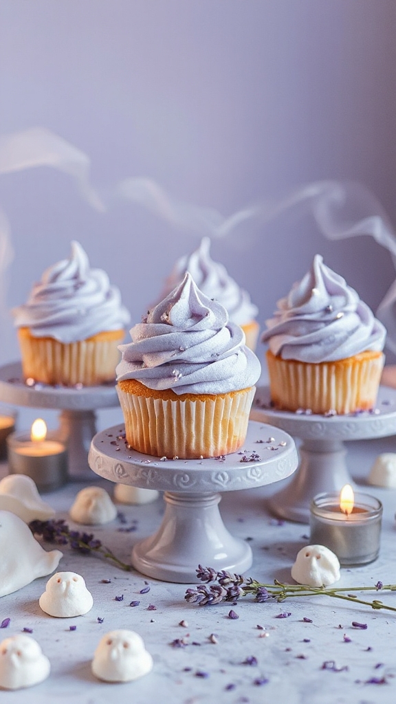 ghostly lavender cupcakes recipe