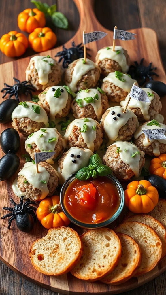 ghostly parmesan basil meatballs