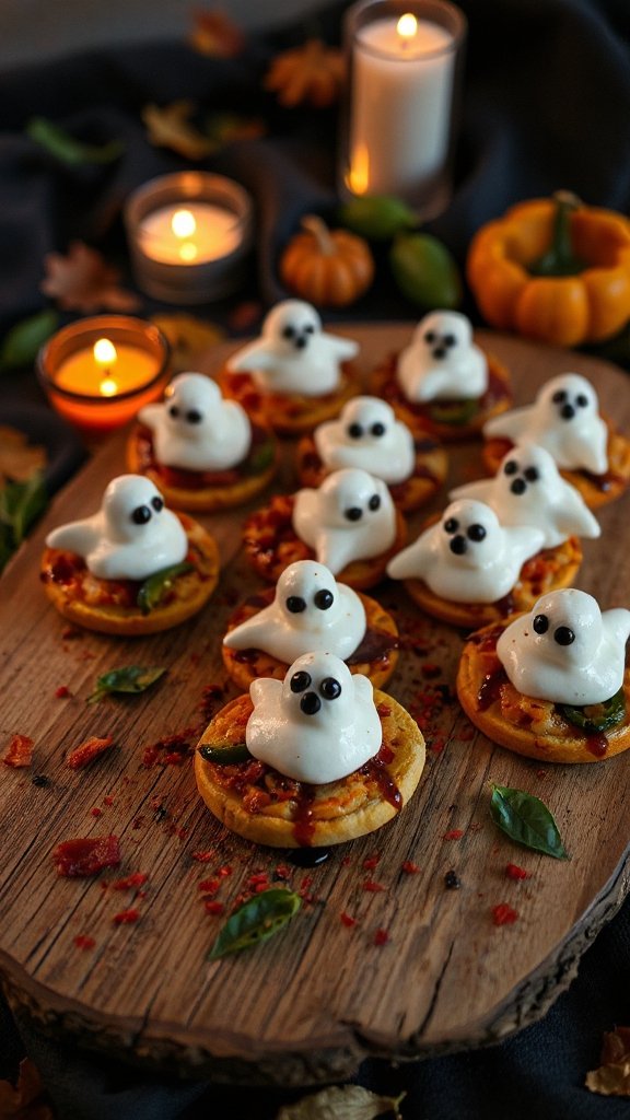 ghostly pizza halloween snacks ghostly pizza halloween snacks