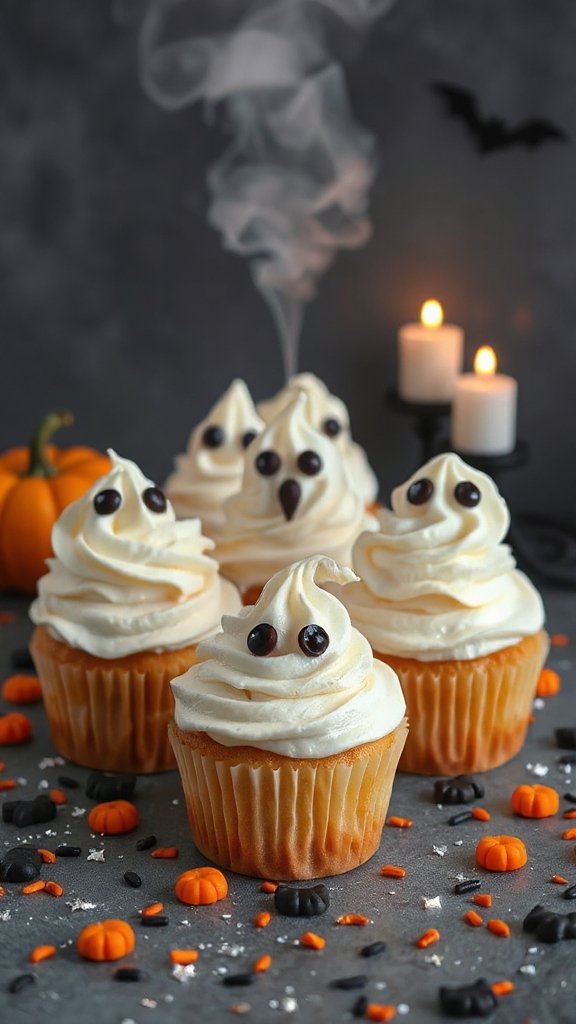 ghostly vanilla halloween cupcakes ghostly vanilla halloween cupcakes
