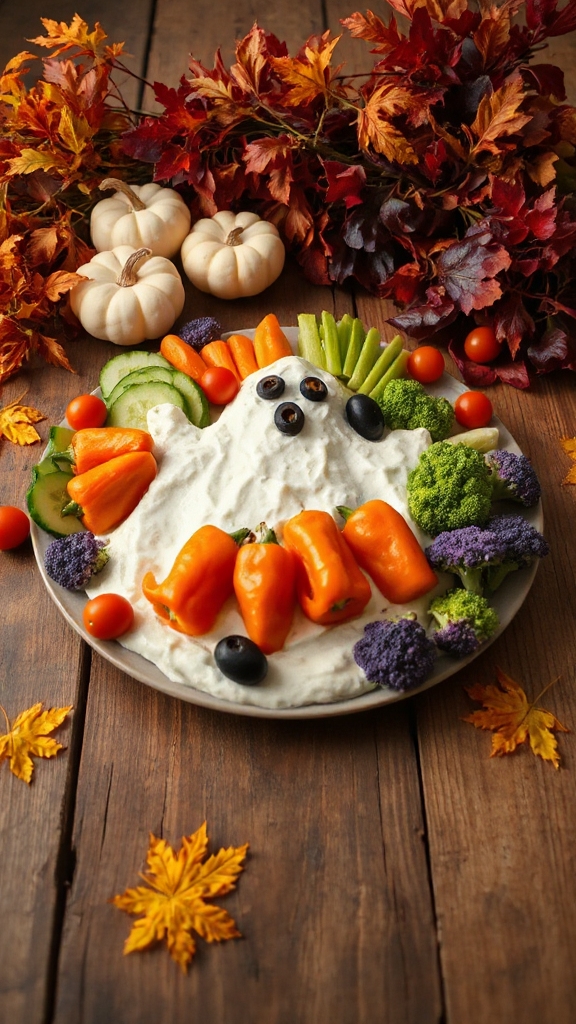 ghostly veggie tray assembly