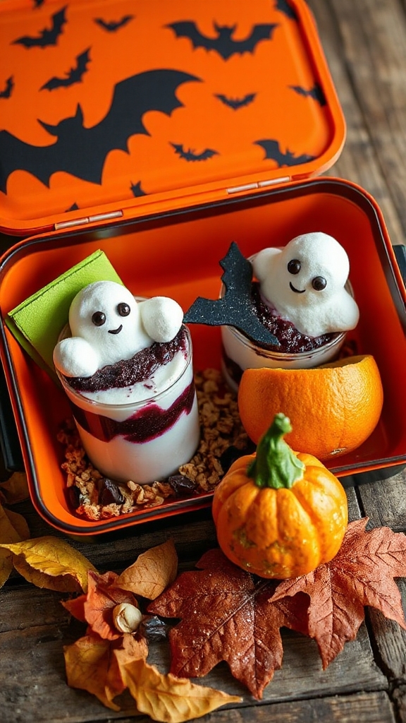 ghostly yogurt parfait treat