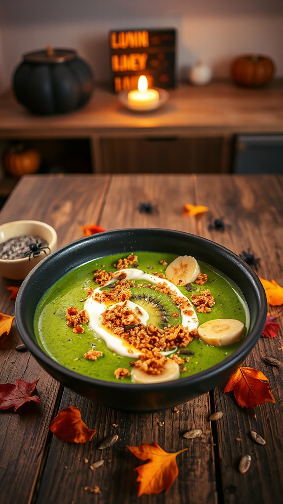 ghoulish green smoothie bowl