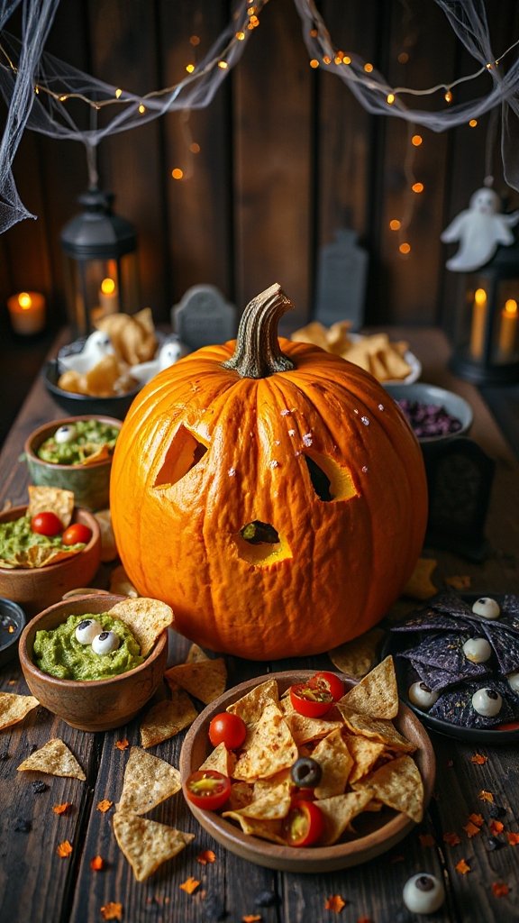 ghoulish guacamole chips station ghoulish guacamole chips station