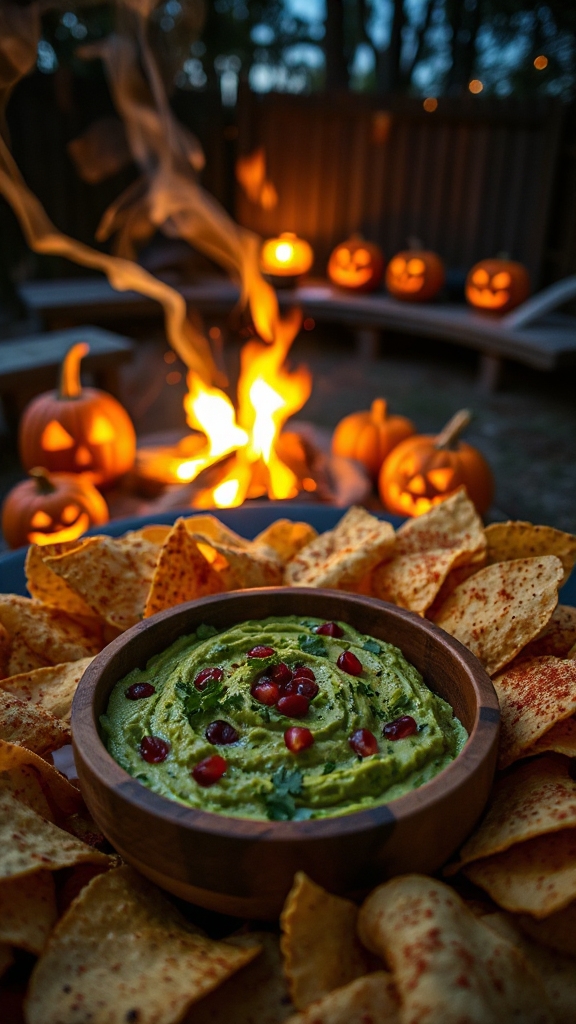 ghoulish guacamole for halloween