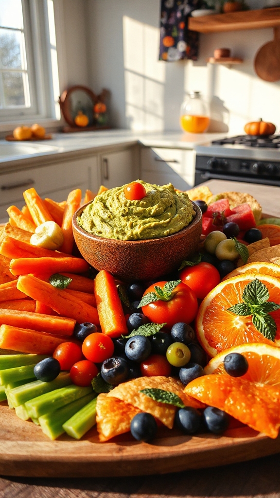 ghoulish guacamole halloween snack