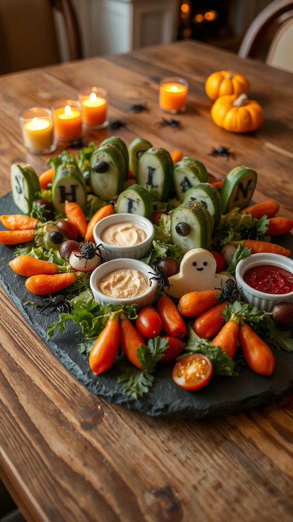 ghoulish veggie platter delight