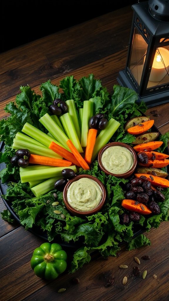 ghoulishly green veggie platter ghoulishly green veggie platter
