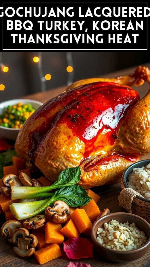 Gochujang‑Lacquered BBQ Turkey, Korean Thanksgiving Heat