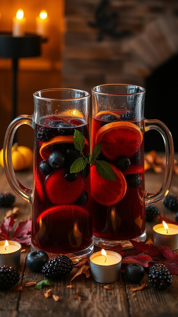 halloween berry wine cocktail