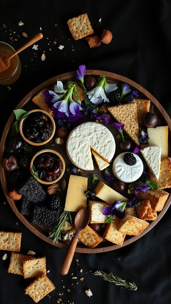 halloween cheese flower board