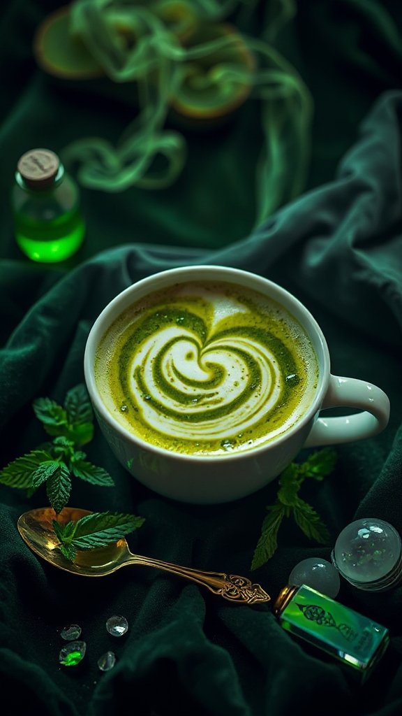 halloween inspired matcha latte halloween inspired matcha latte