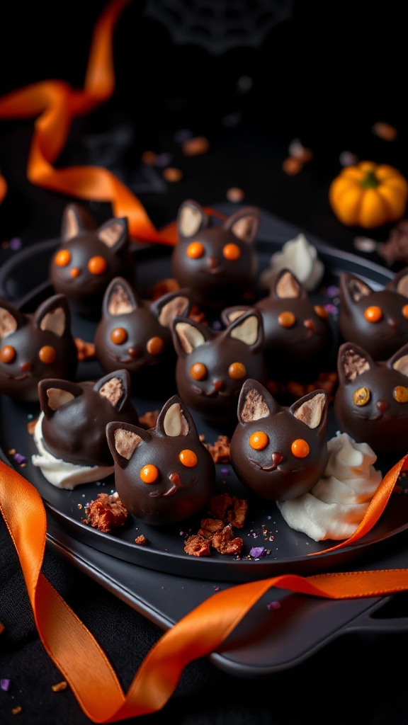 halloween oreo cat truffles