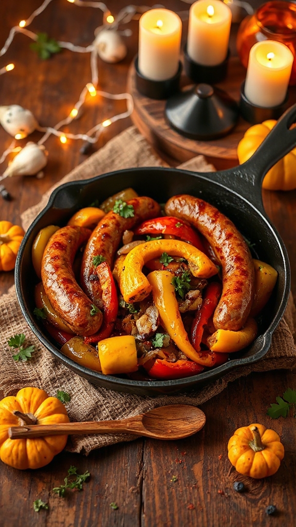 halloween sausage and peppers