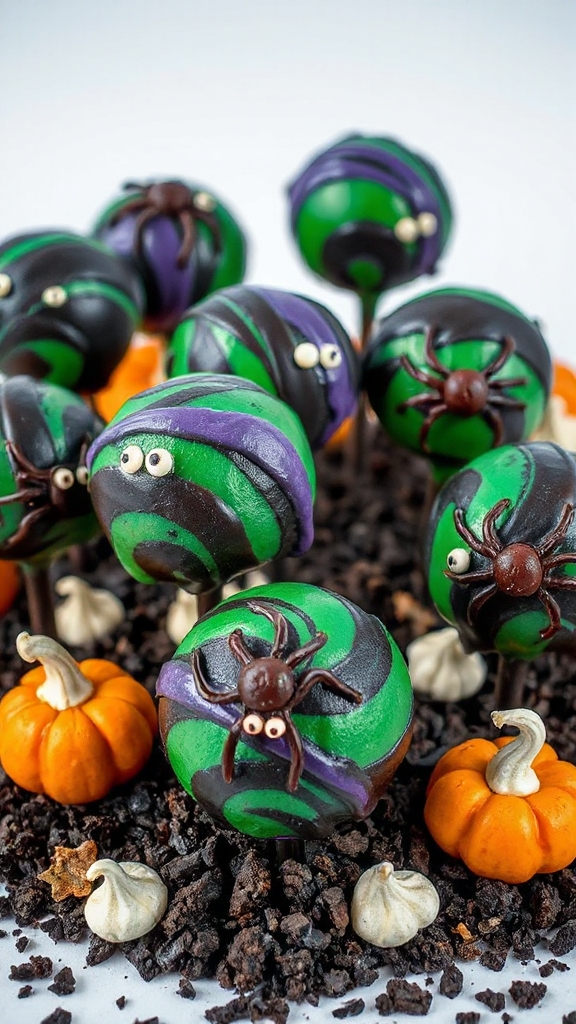halloween themed cake pops