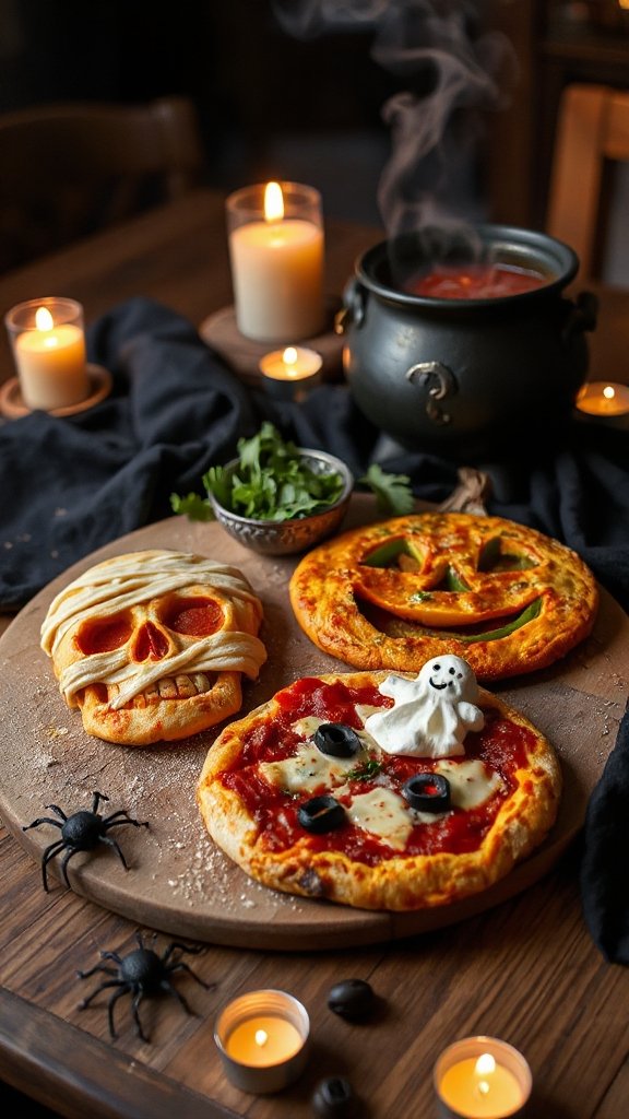 halloween themed cauldron pizza halloween themed cauldron pizza