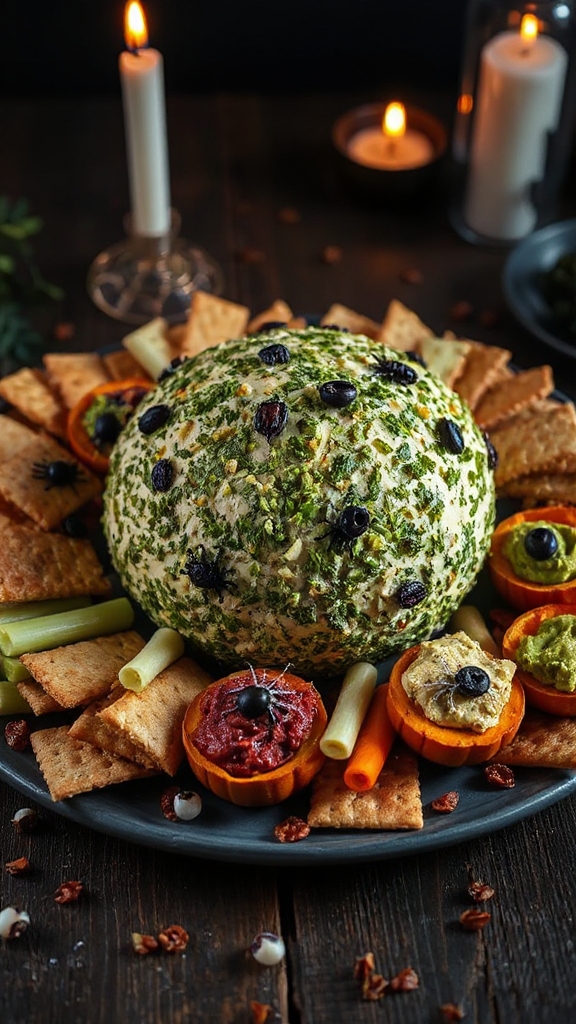 halloween themed cheese appetizer