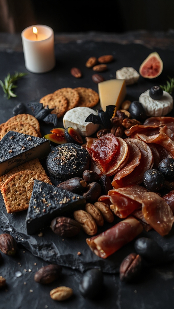halloween themed cheese platter