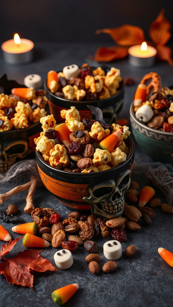 halloween themed crunchy trail mix