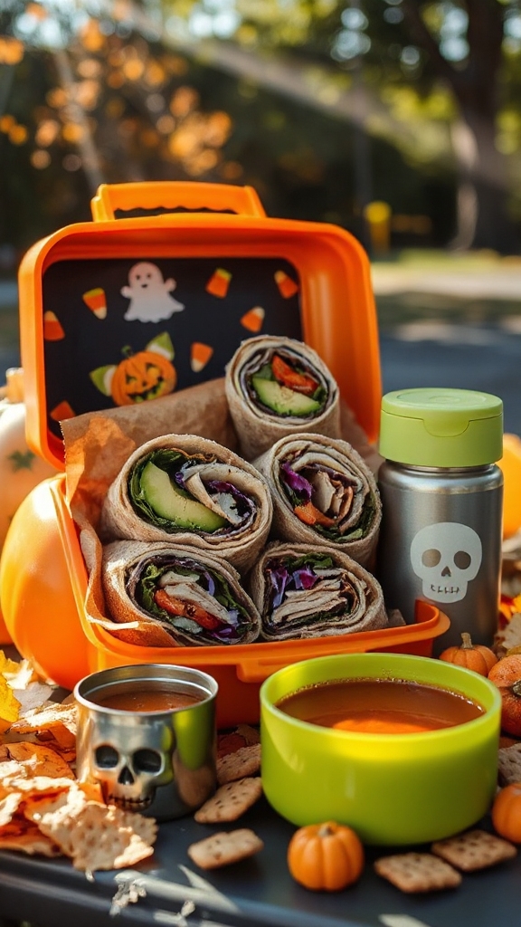 halloween themed nutritious wraps