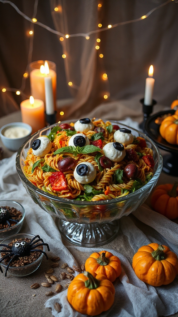 halloween themed pasta salad