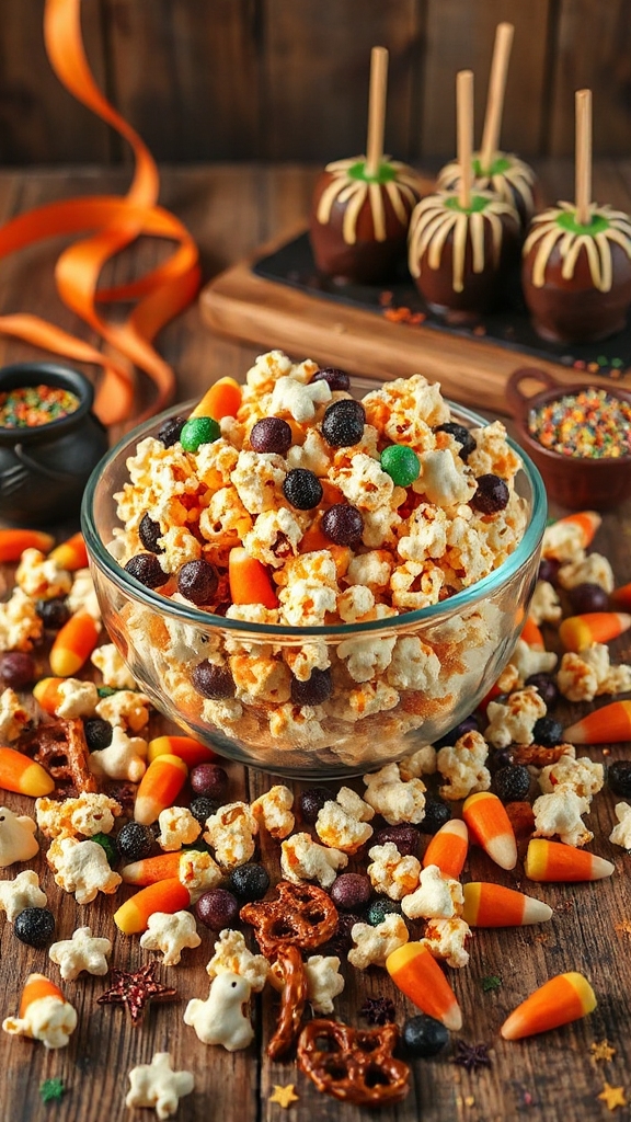 halloween themed popcorn treat