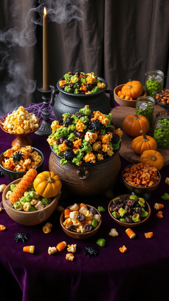 halloween themed popcorn treat