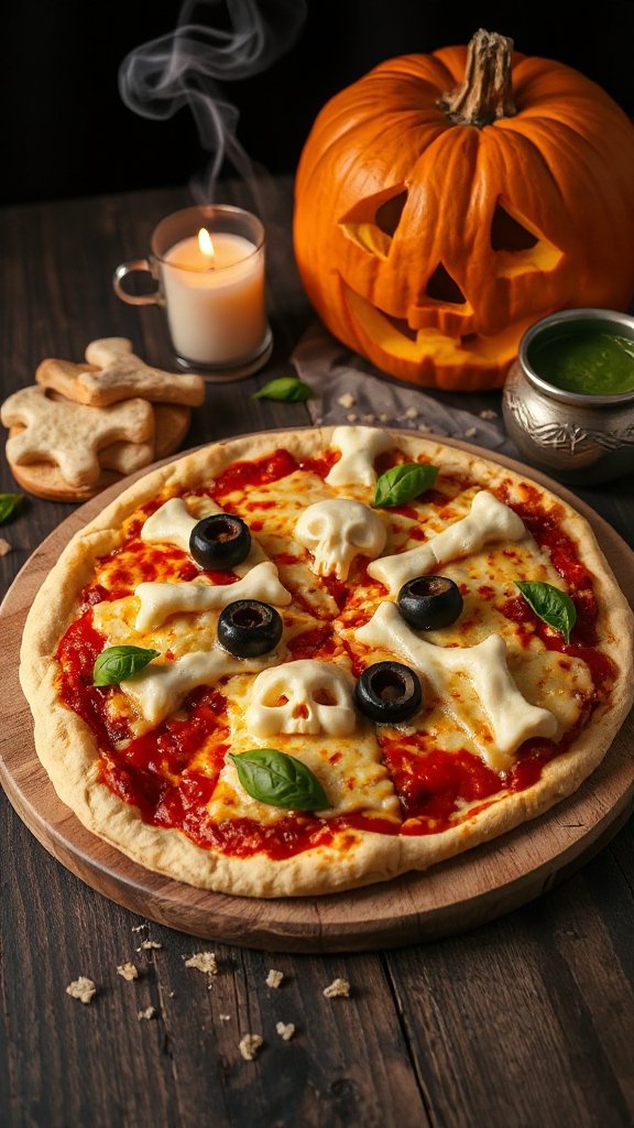 halloween themed skeleton pizza fun halloween themed skeleton pizza fun