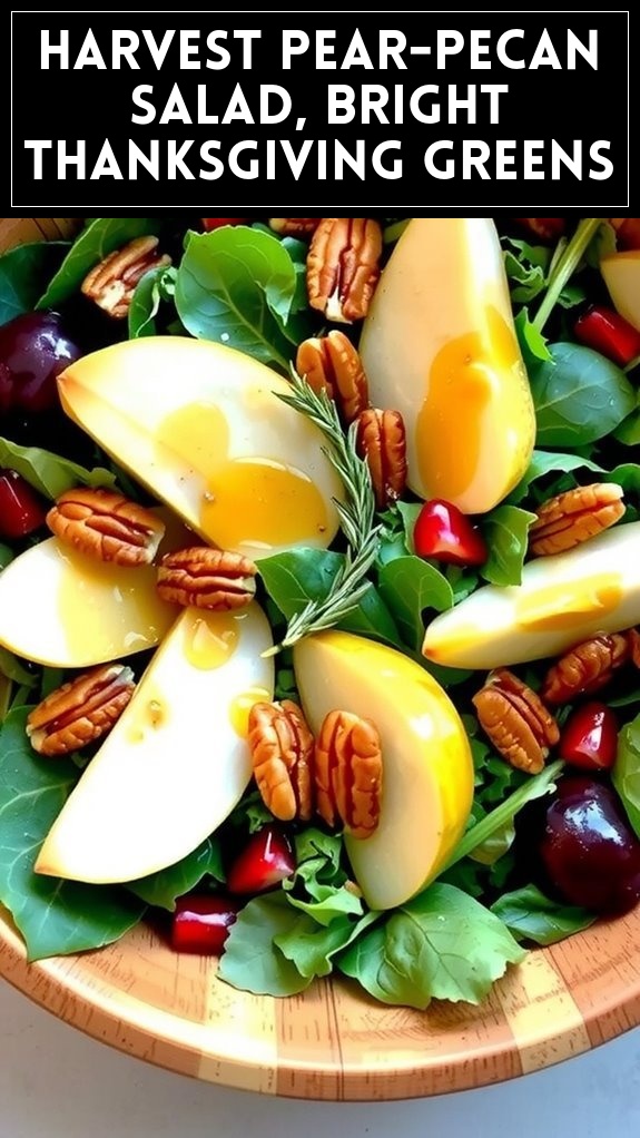 Harvest Pear-Pecan Salad, Bright Thanksgiving Greens