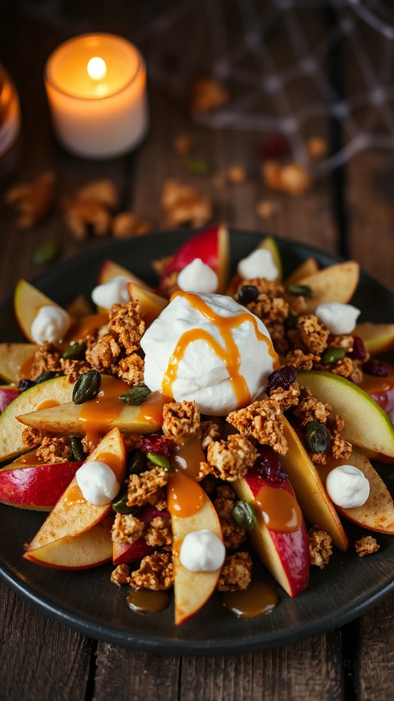 haunted apple nachos recipe